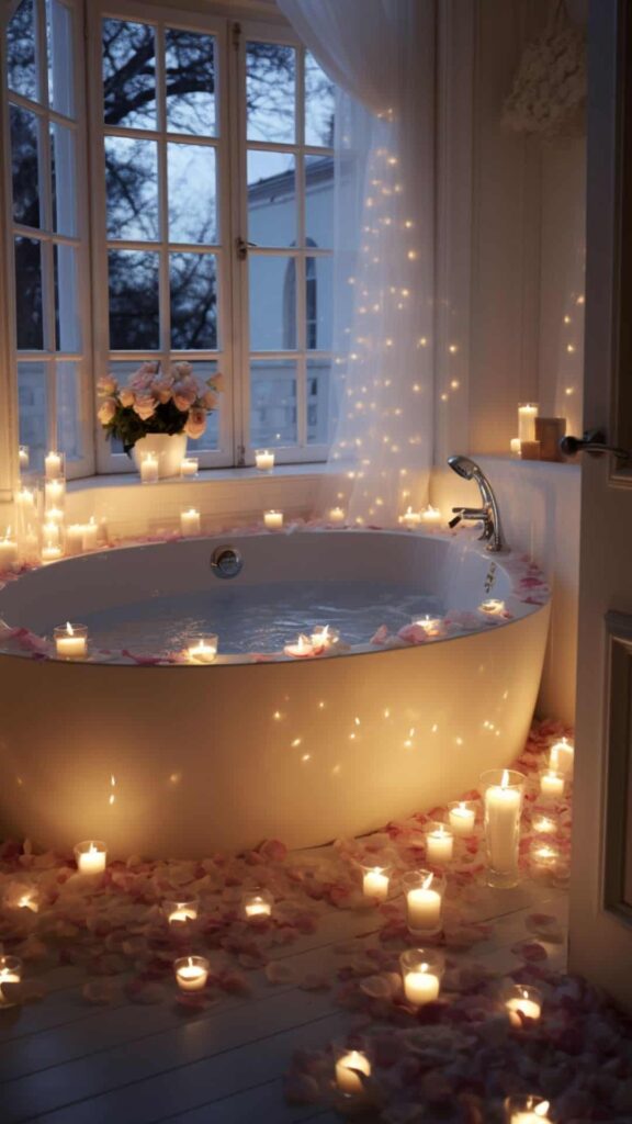 romantic bath idea with twinkly lights 1_1