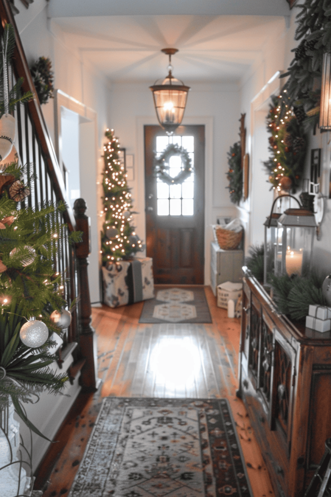 Christmas entryway idea