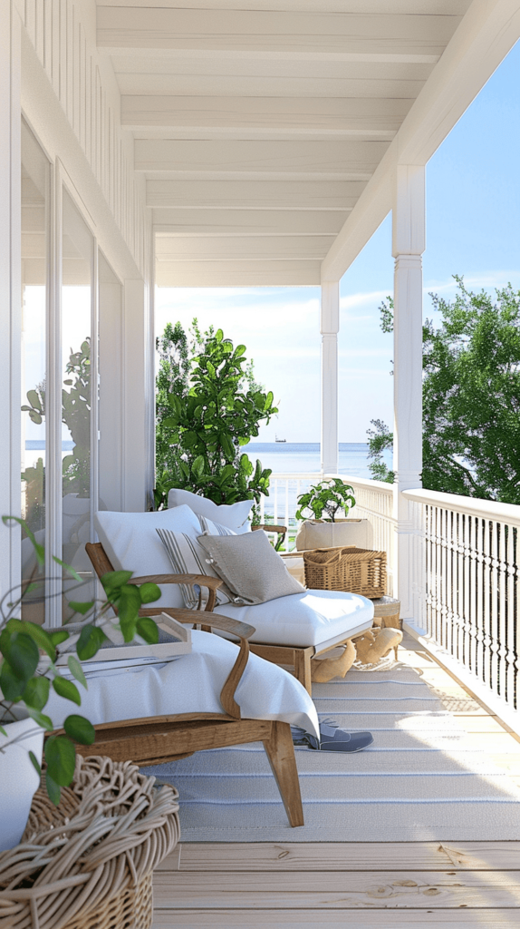 beach style small balcony design