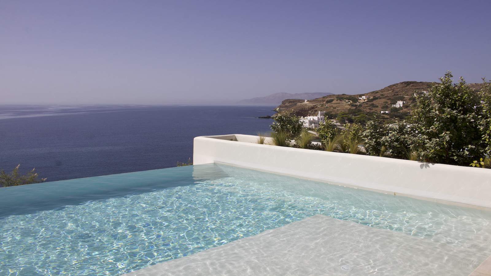 greece greek islands hotel luxury pool mediteranean sea