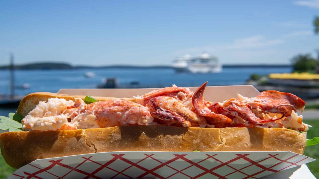 Lobster roll in Maine