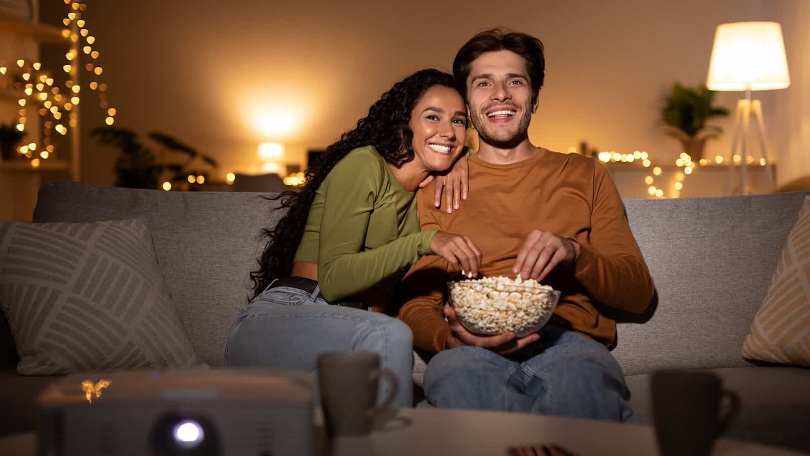 couple watching movie