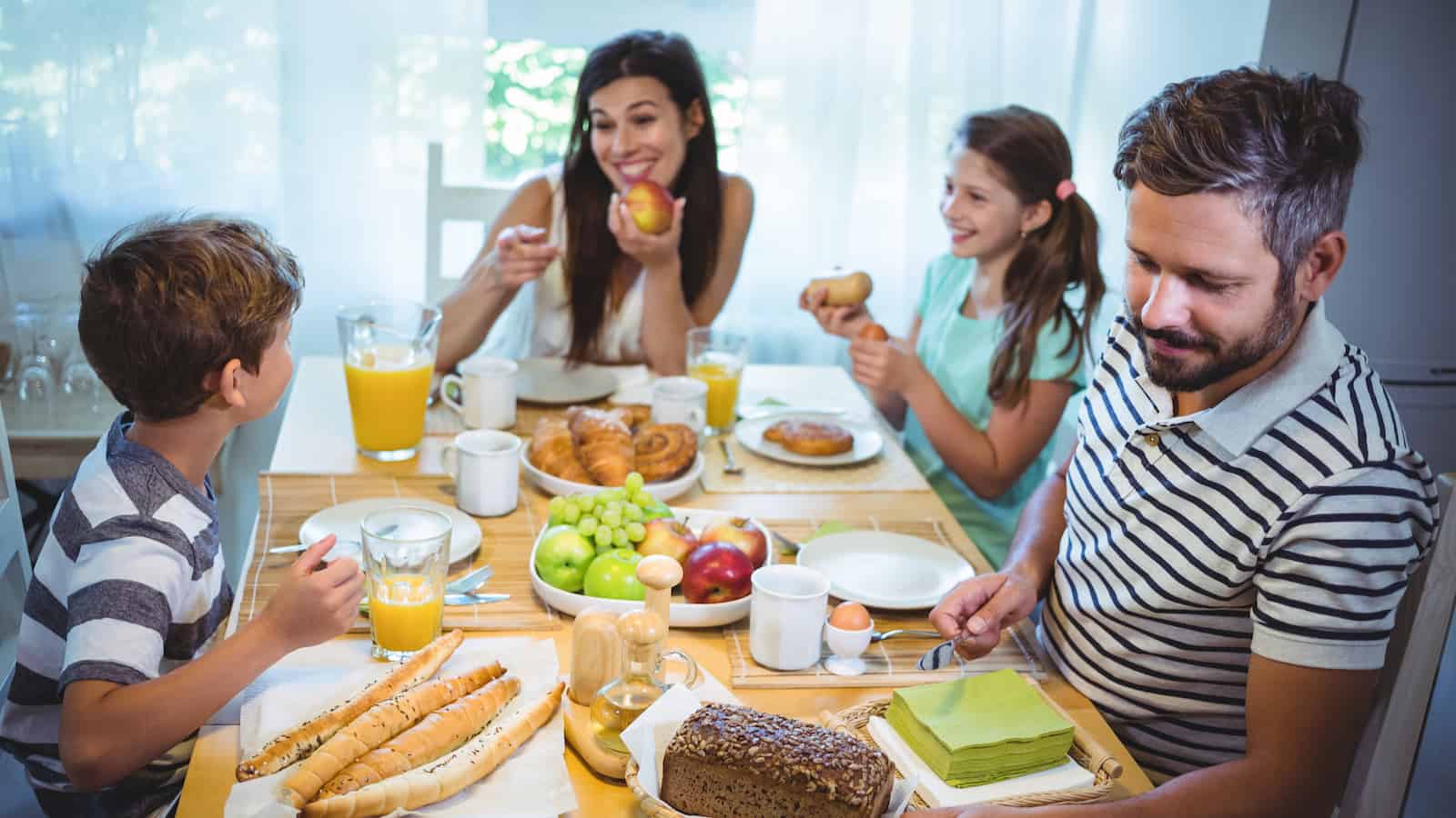 family at table