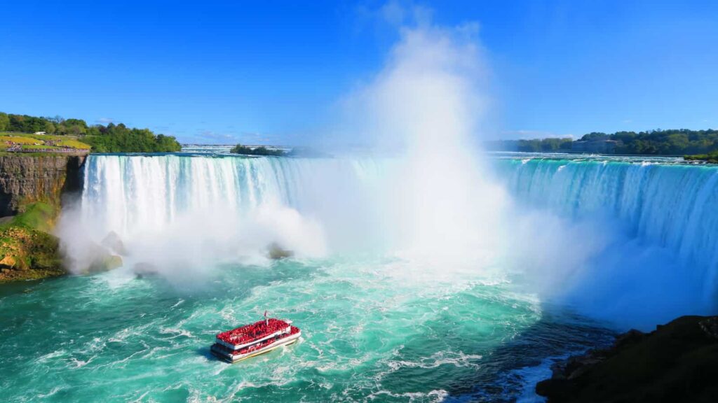 ferry under Niagara Falls