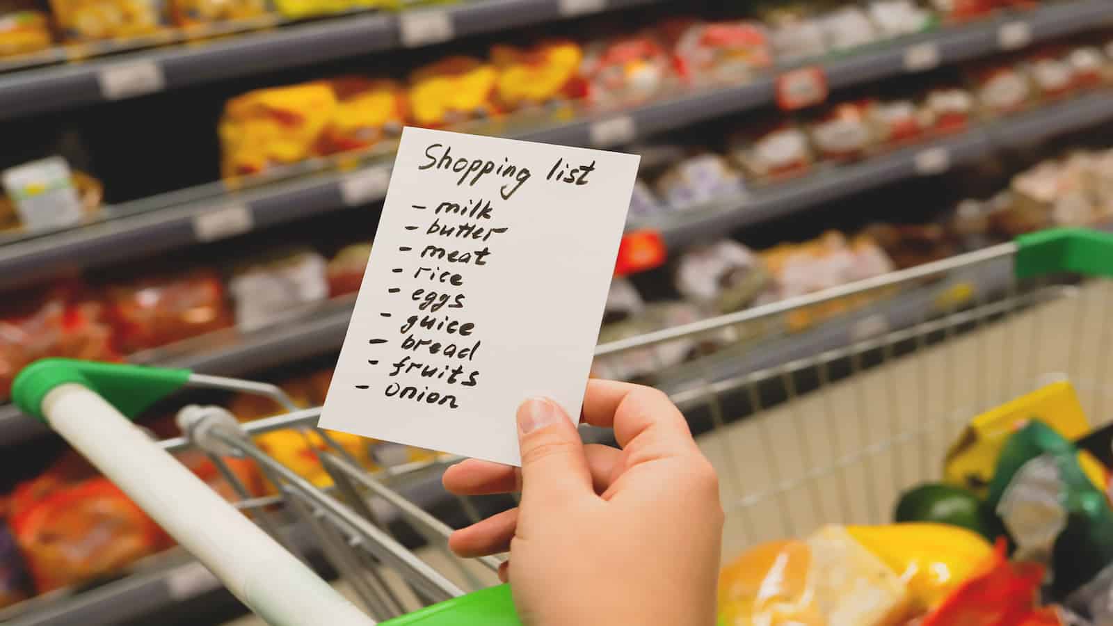 grocery list