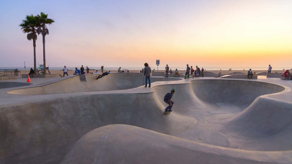 skating in Venice Beach