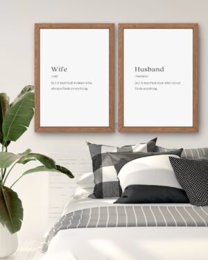 husband wife poster - can never find anything