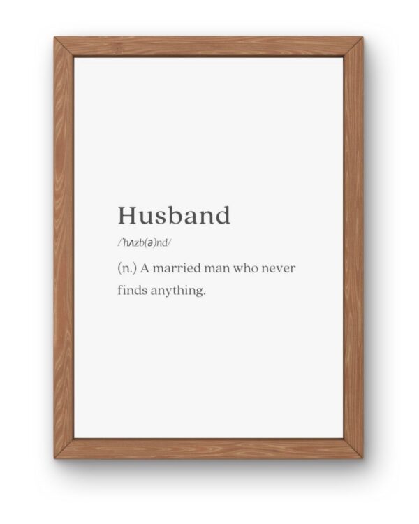 husband wife poster - can never find anything