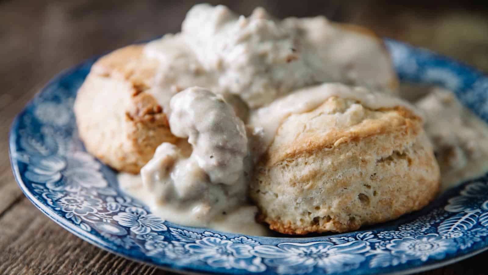 biscuits and gravy shutterstock_719022520