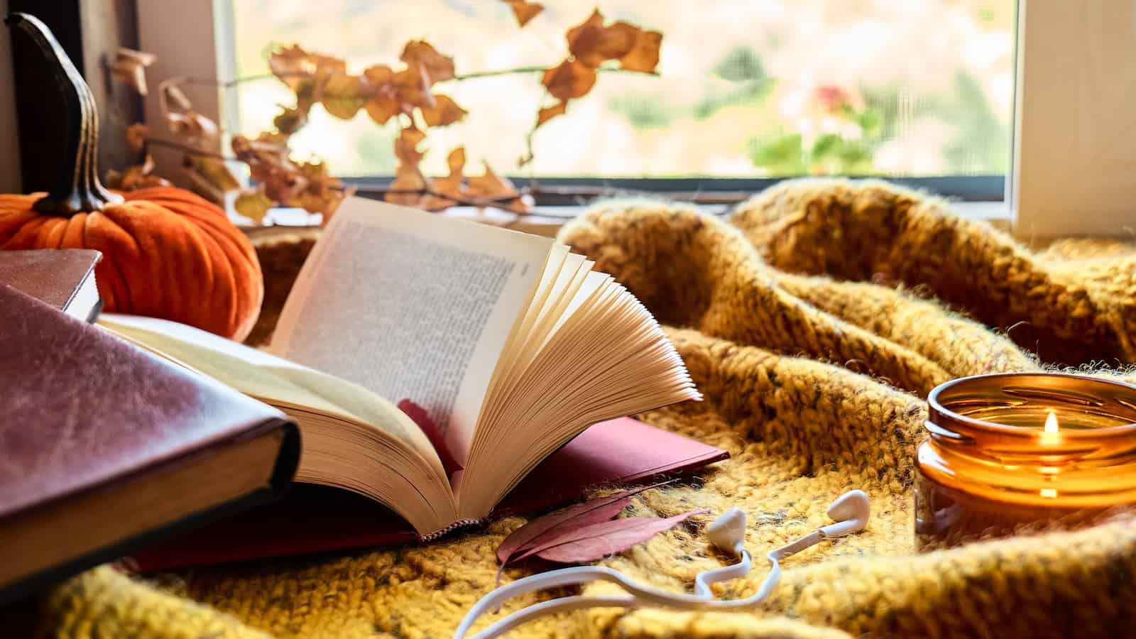 fall automn audiobook relaxing reading shutterstock_2359991577