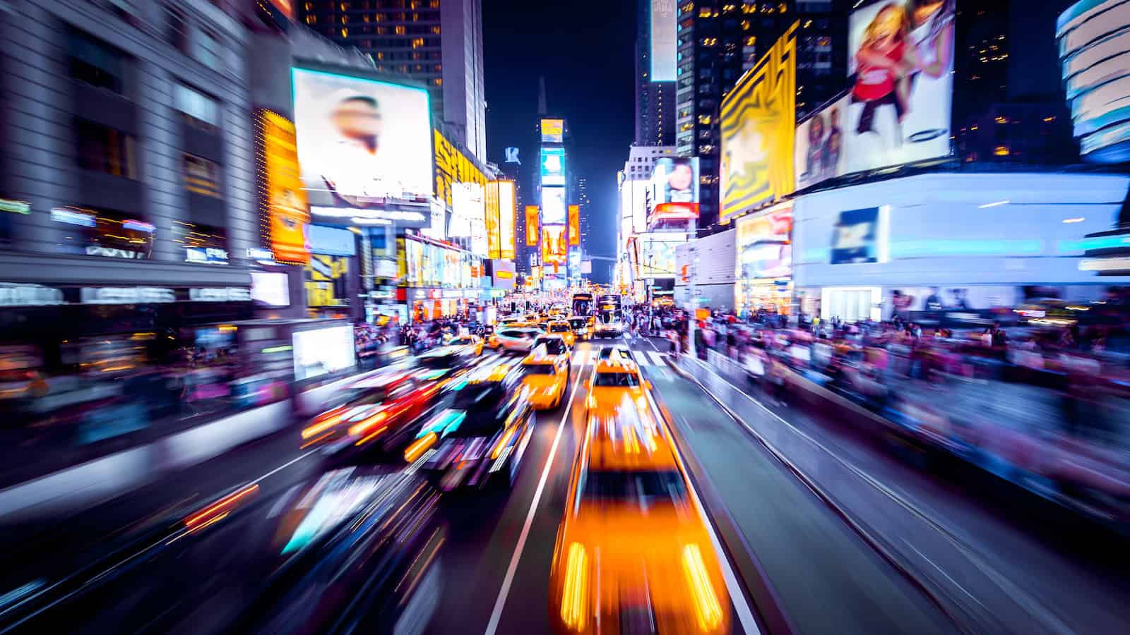 nyc new york billboards taxi cab night