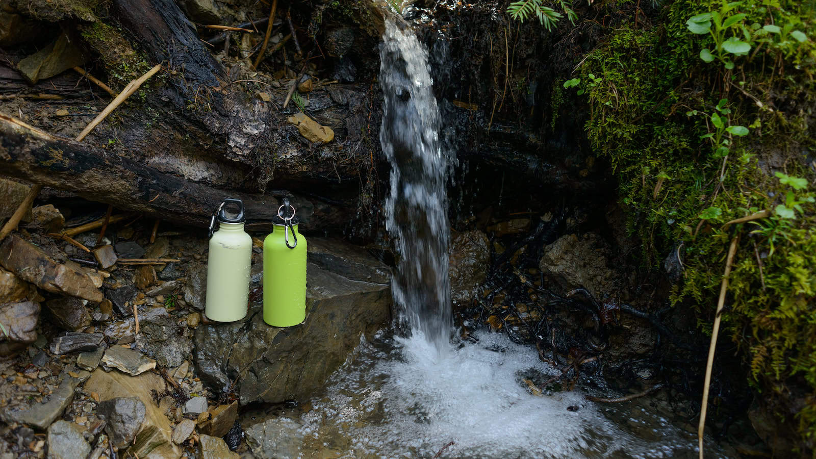water bottle hydro flask hiking break shutterstock_663530392
