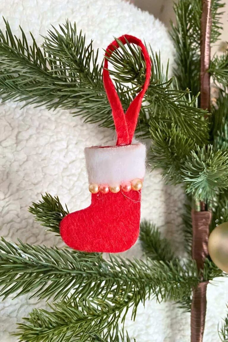 Easy DIY Felt Stocking Ornament For Your Christmas Tree