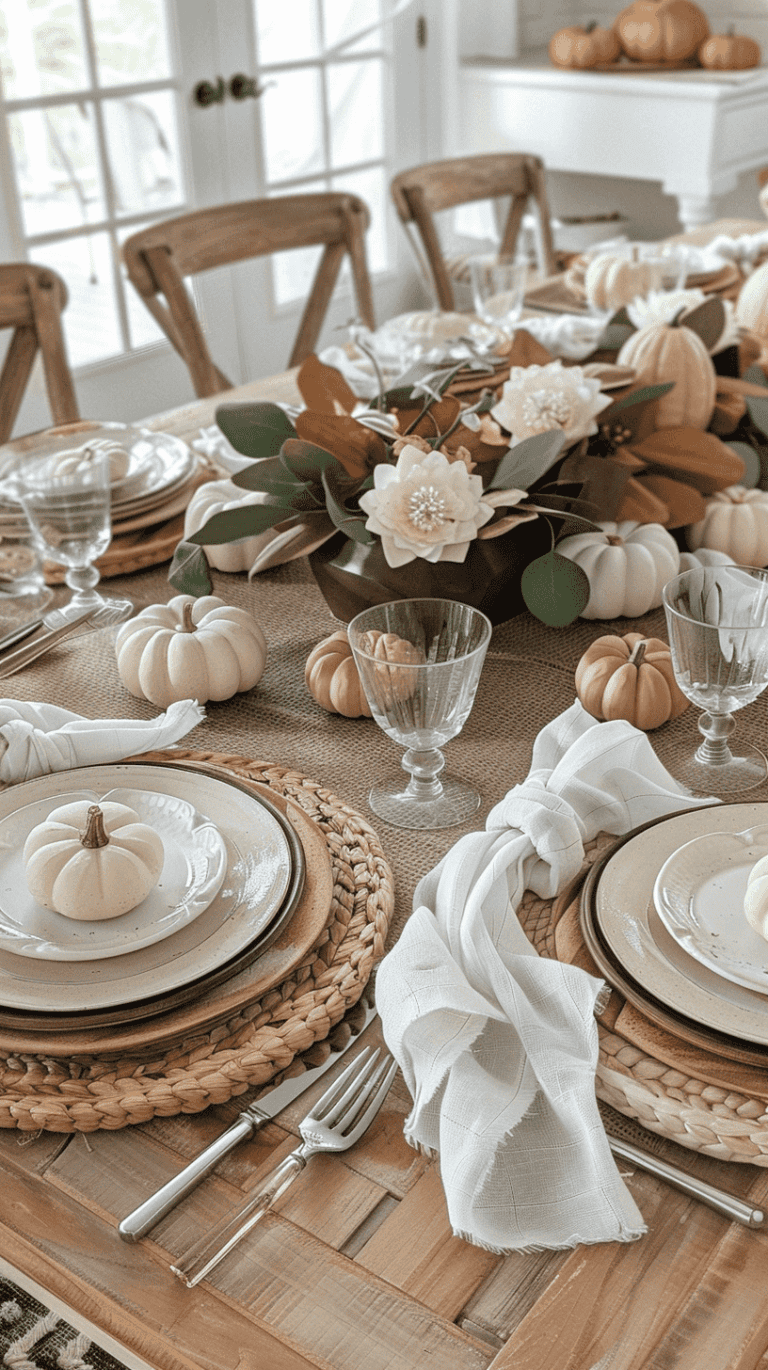 35+ Rustic Thanksgiving Tablescape Ideas