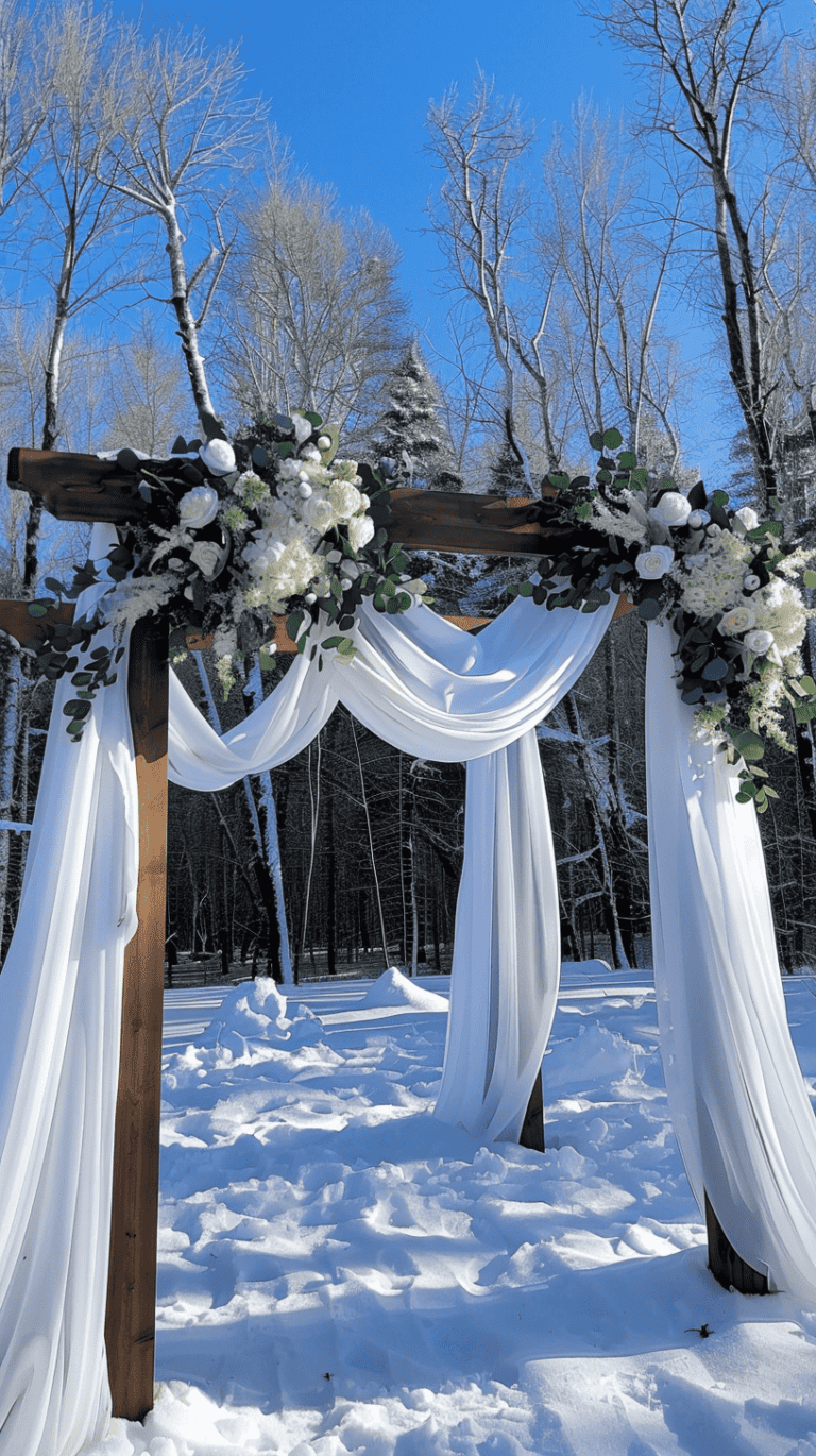 30 Winter Wedding Arch Ideas For Your Special Day