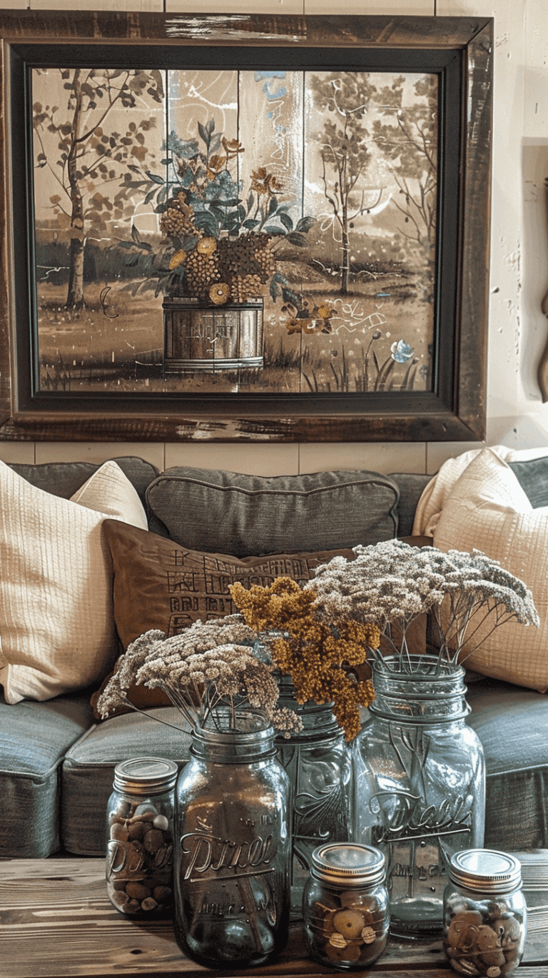 20 Easy Farmhouse Living Room Decor Ideas