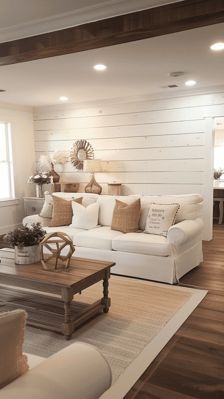 20 Easy Farmhouse Living Room Decor Ideas
