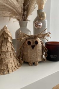 How to Make a 3D Burlap Owl for Christmas Decor