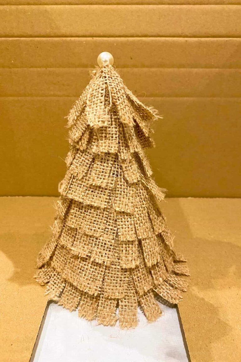 Easy rustic Burlap Tree DIY For Your Home Decor