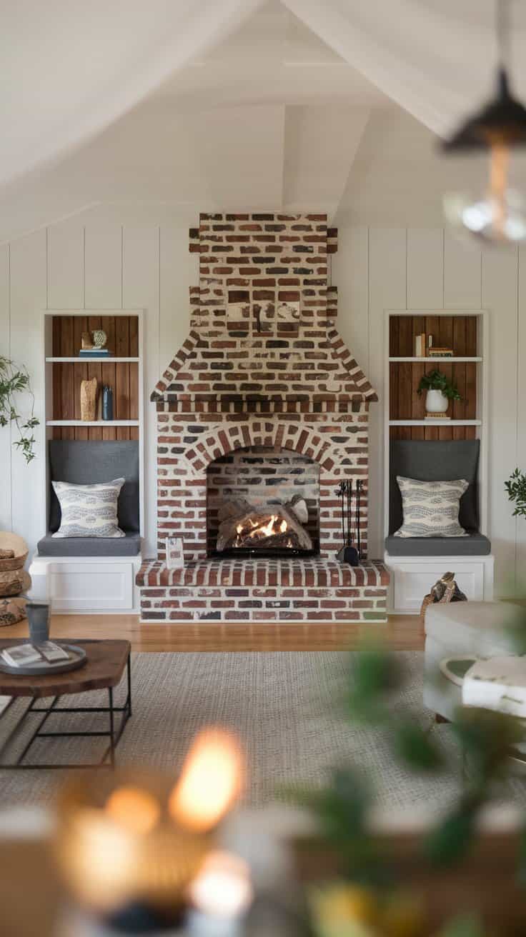 9 Easy Red Brick Fireplace Ideas to Warm Up Your Space