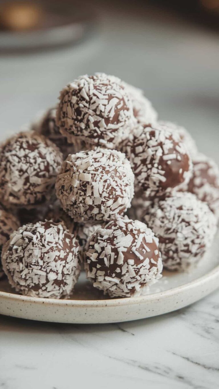 No-Baking coconut chocolate truffles recipe