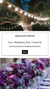 Personalized Wedding Day Timeline Generator