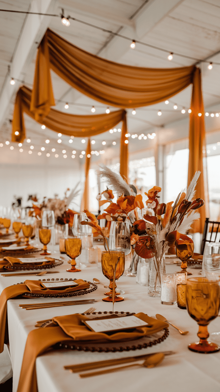 24 Stunning Burnt Orange Wedding Table Decoration Ideas