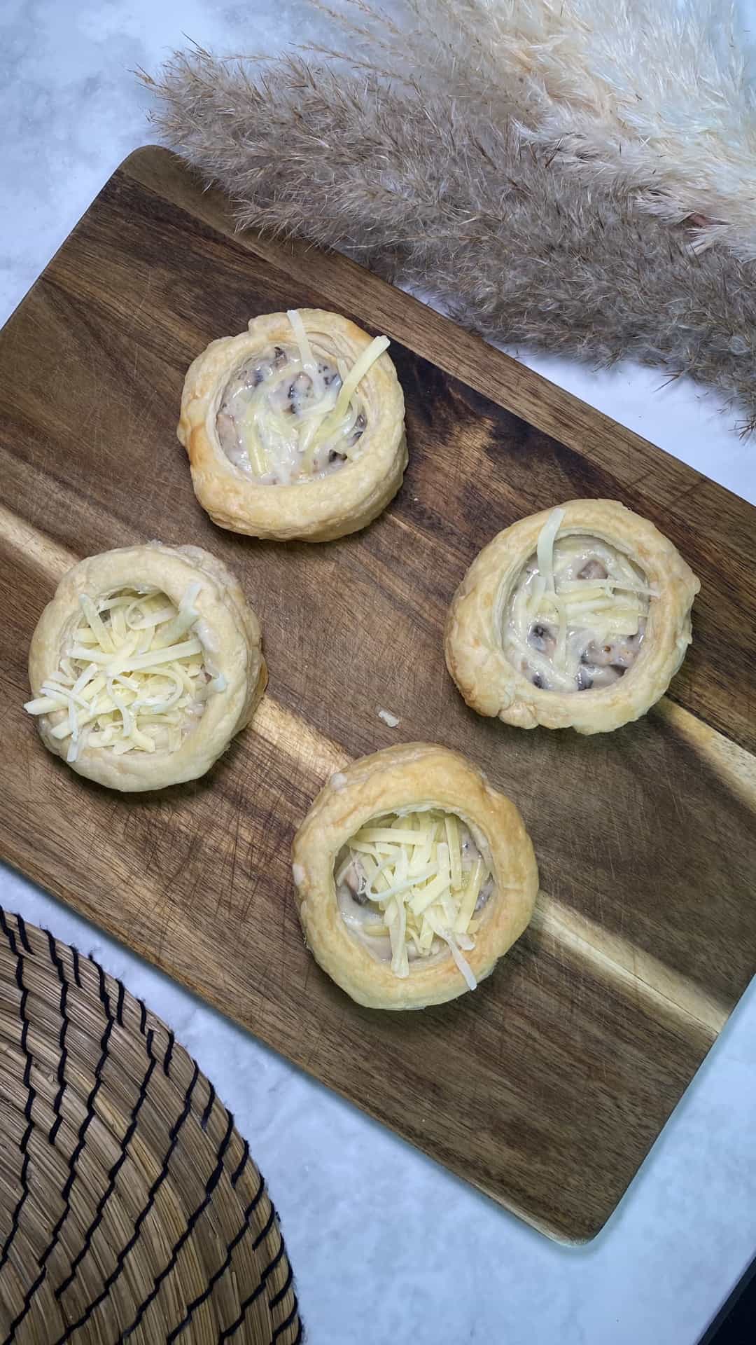 Shrimp Mushroom Puff Pastry Shells