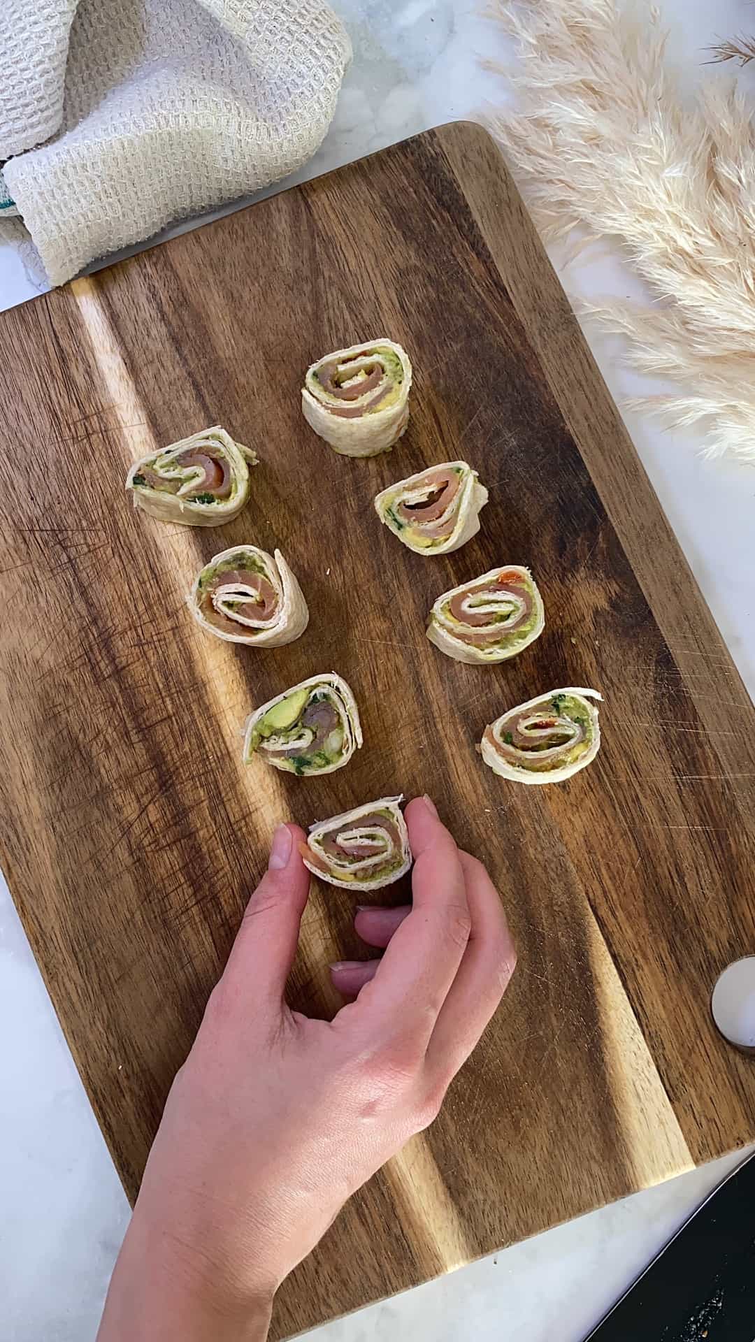 Salmon Guac Pinwheels