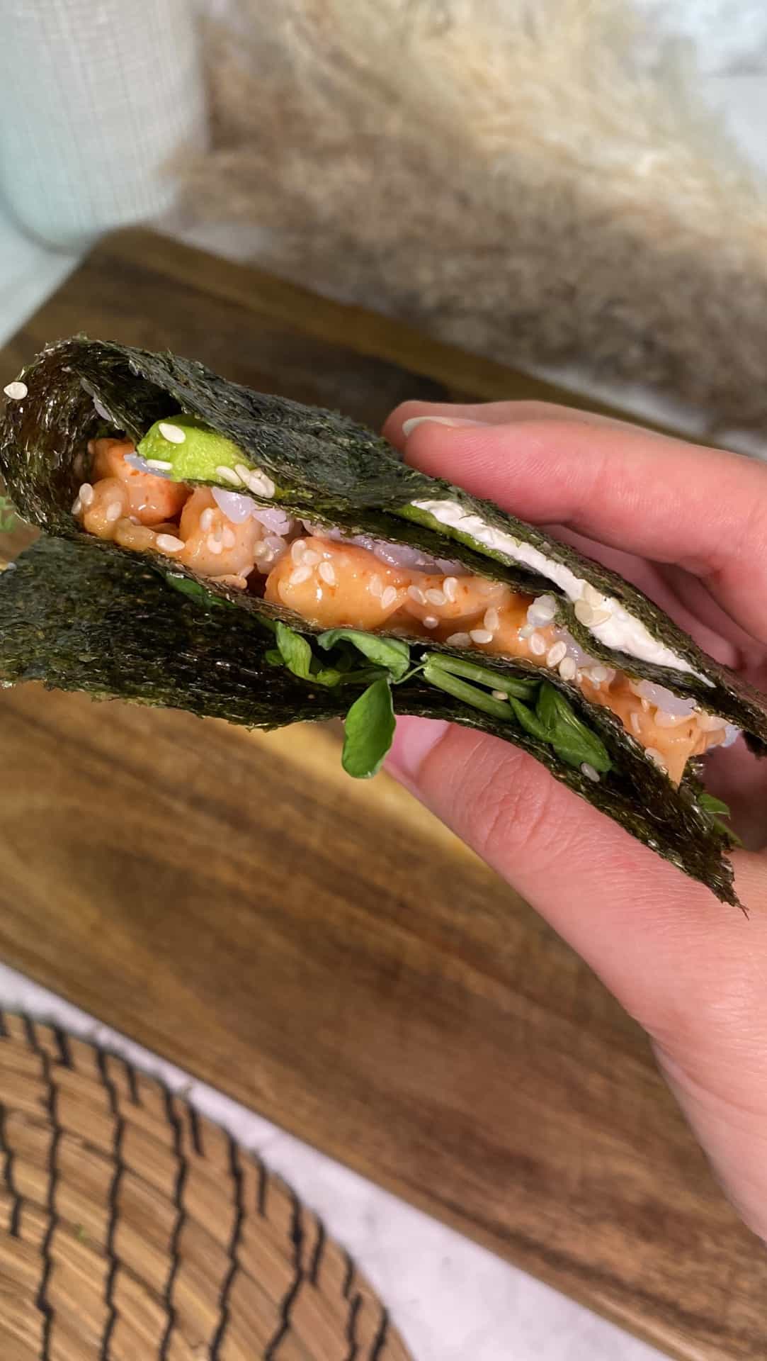 Spicy Shrimp Sushi Wrap
