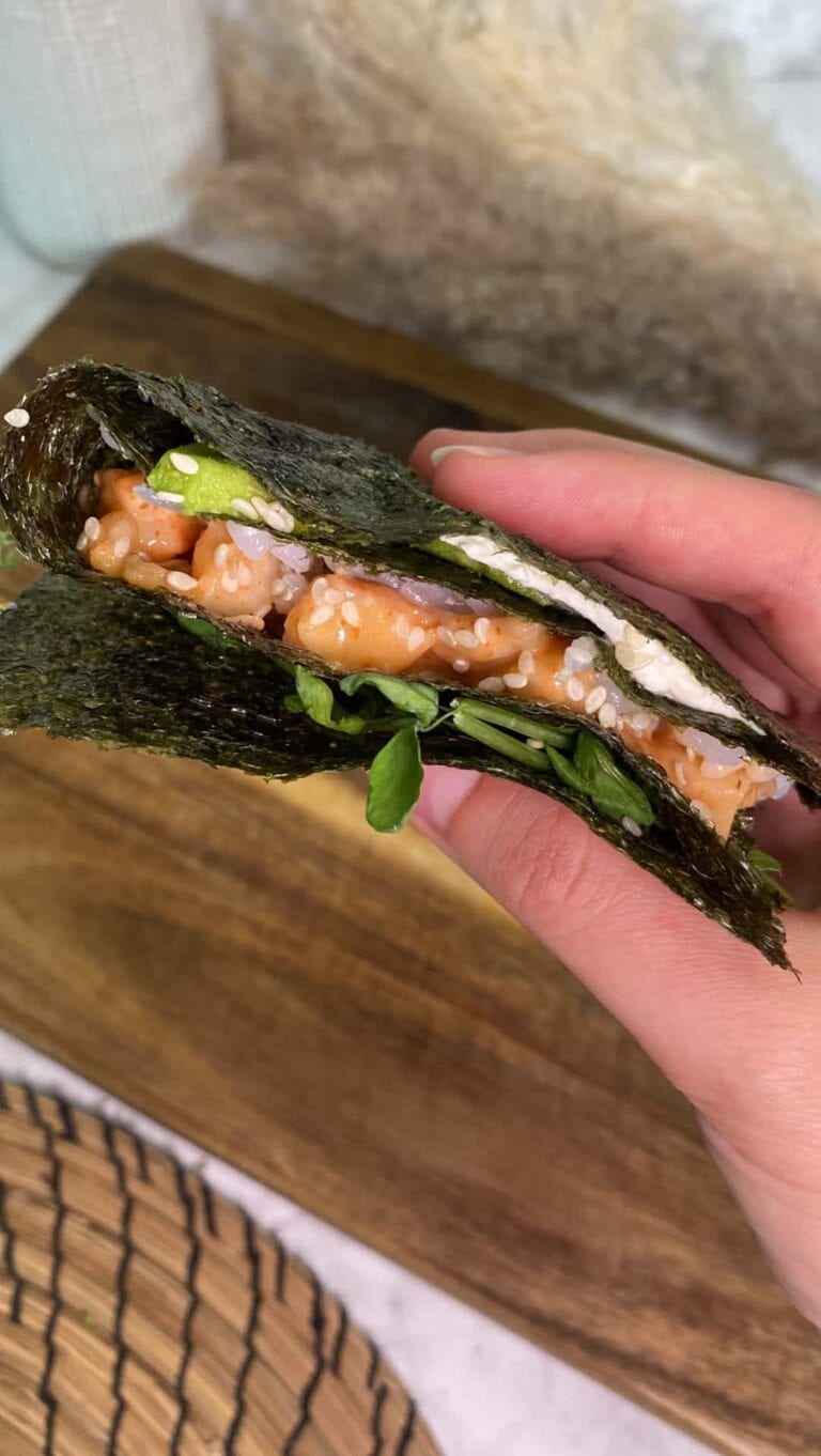 Spicy Shrimp Sushi Wrap