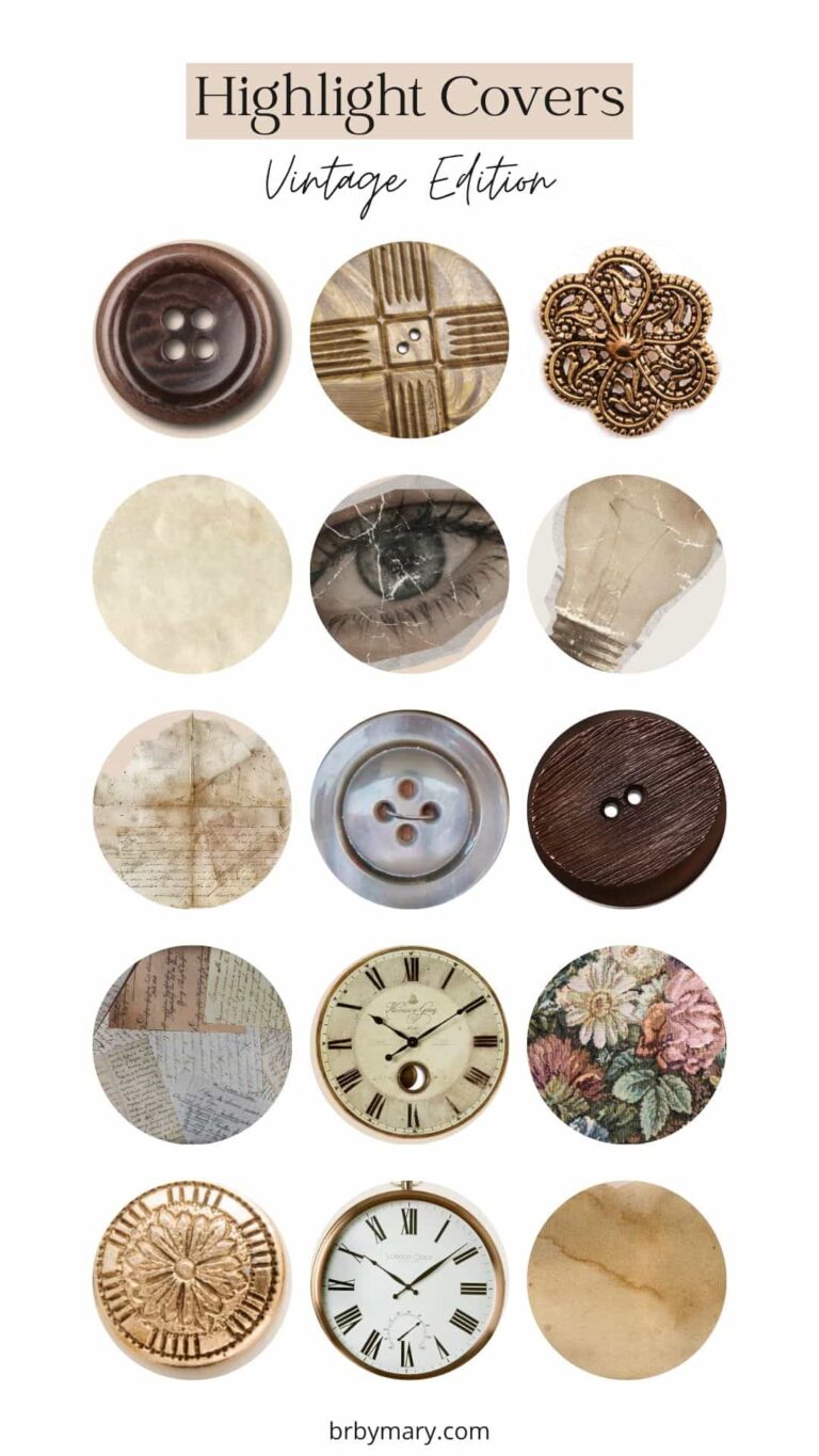 Free Vintage Highlight Covers For Instagram Stories