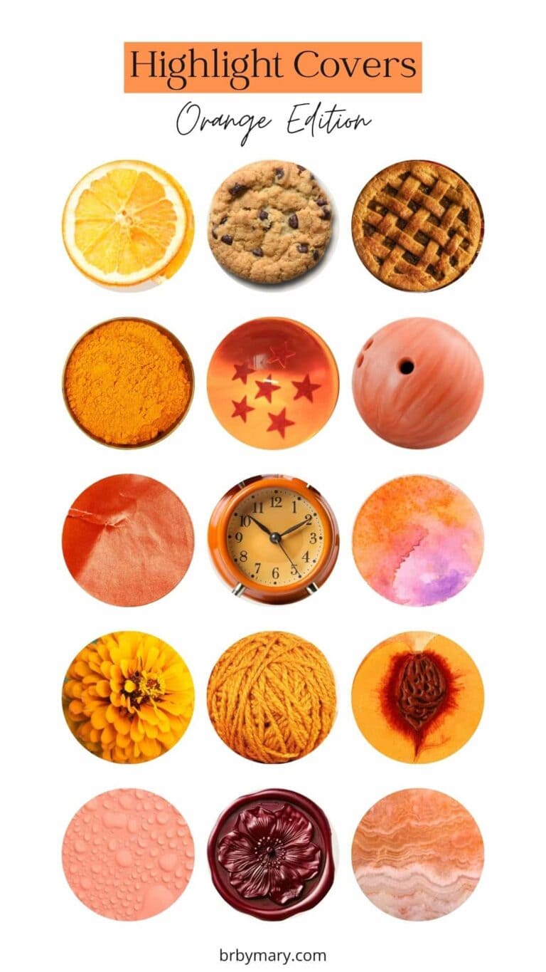 Free Orange Highlight Covers For Instagram Stories