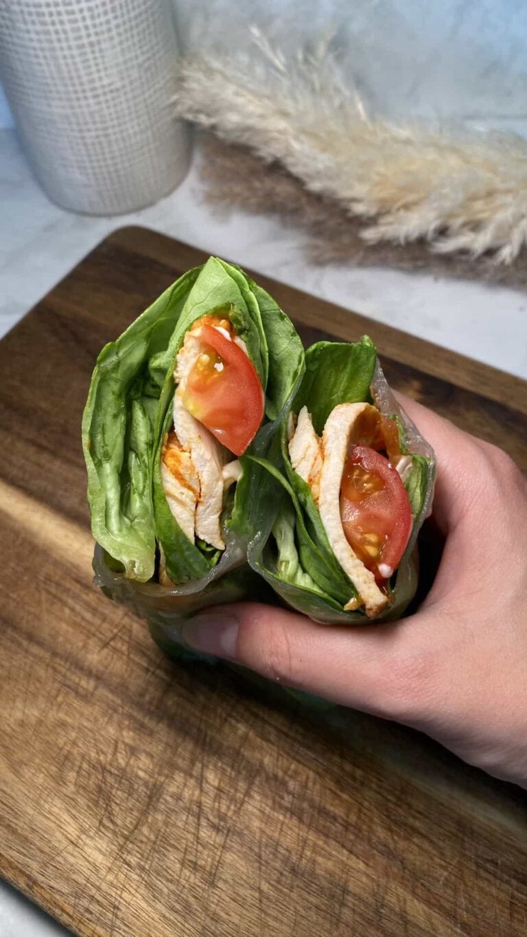 Rice Paper Chicken Rolled Wraps
