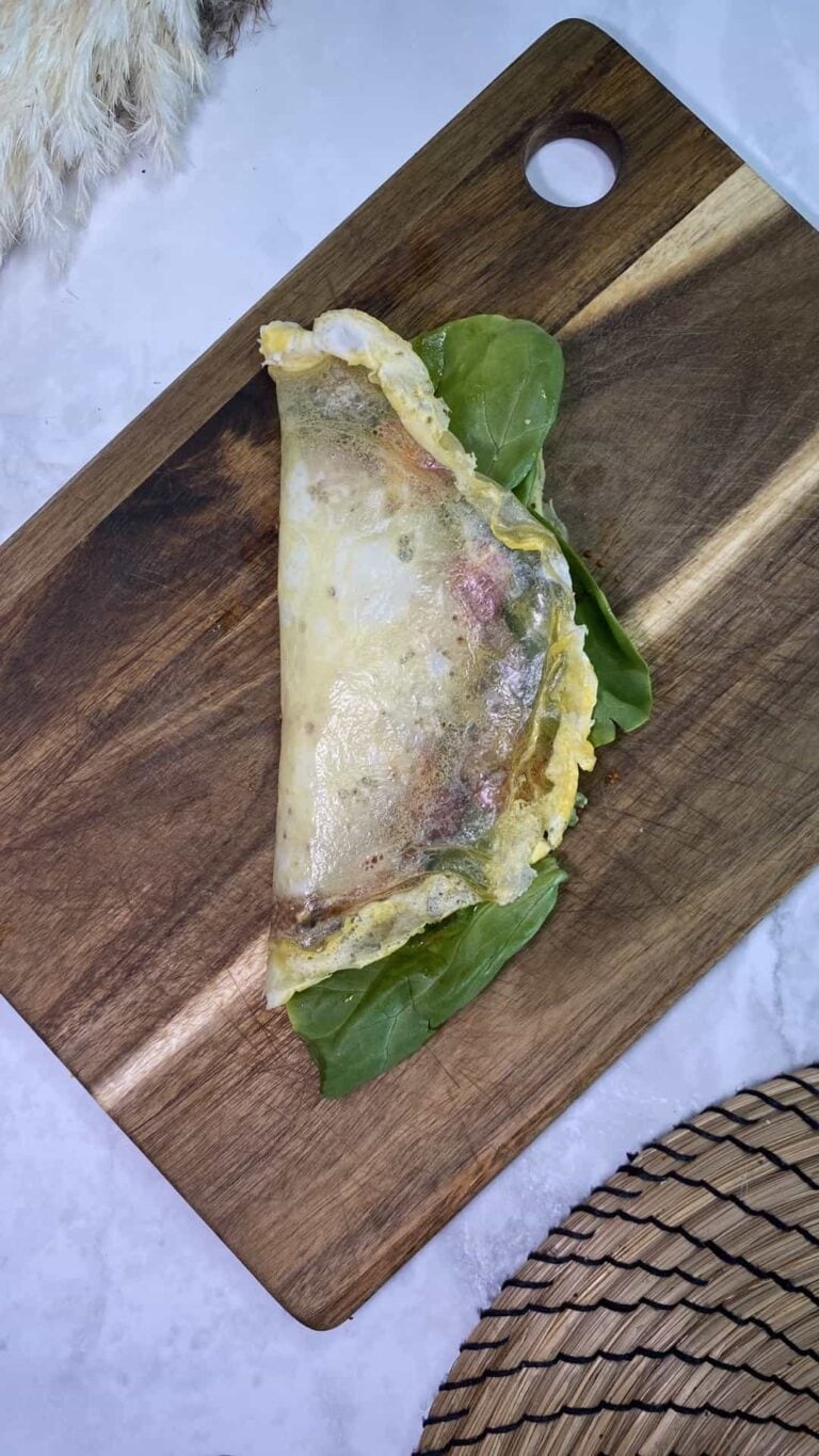 Lettuce, Chorizo And Cheese Rice Paper Wrap
