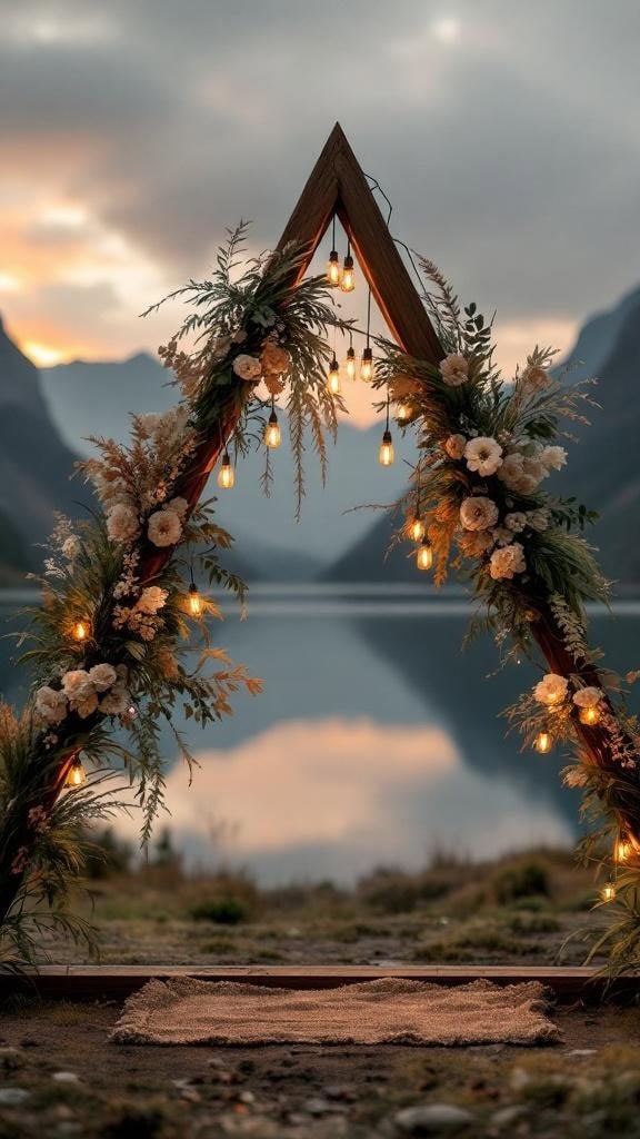 15 Stunning Triangle Fall Wedding Arch Ideas for Your Perfect Ceremony
