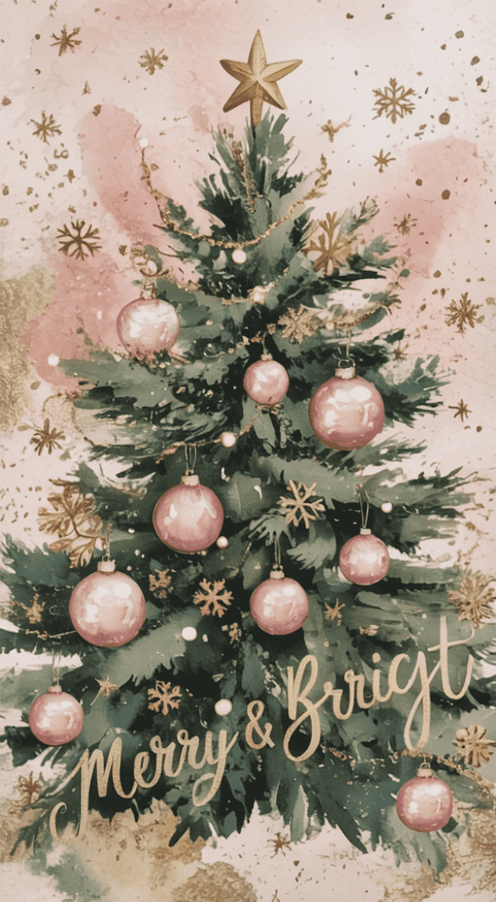 30+ Pink Christmas Tree Wallpapers For Your Phone