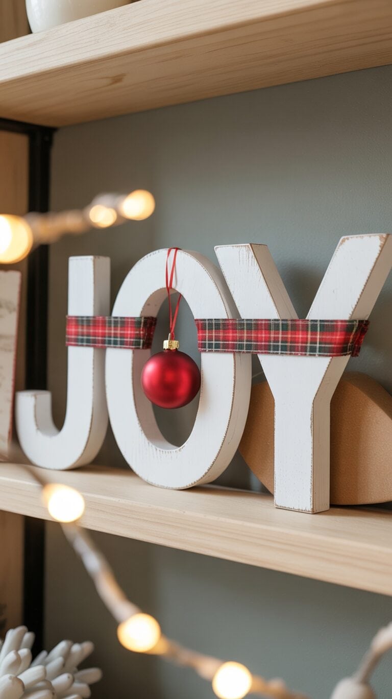 25 Stunning Red and White Christmas Decor Ideas for a Modern Farmhouse Living Room Shelves