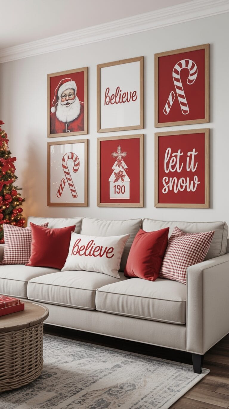 25 Chic Red and White Christmas Decor Ideas for Your Modern Farmhouse Living Room
