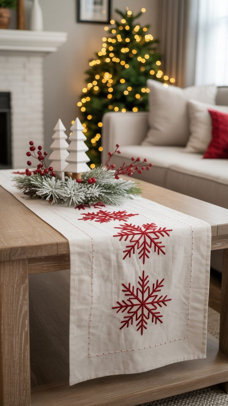 30 Stunning Red and White Christmas Decor Ideas for Your Modern Farmhouse Living Room Table