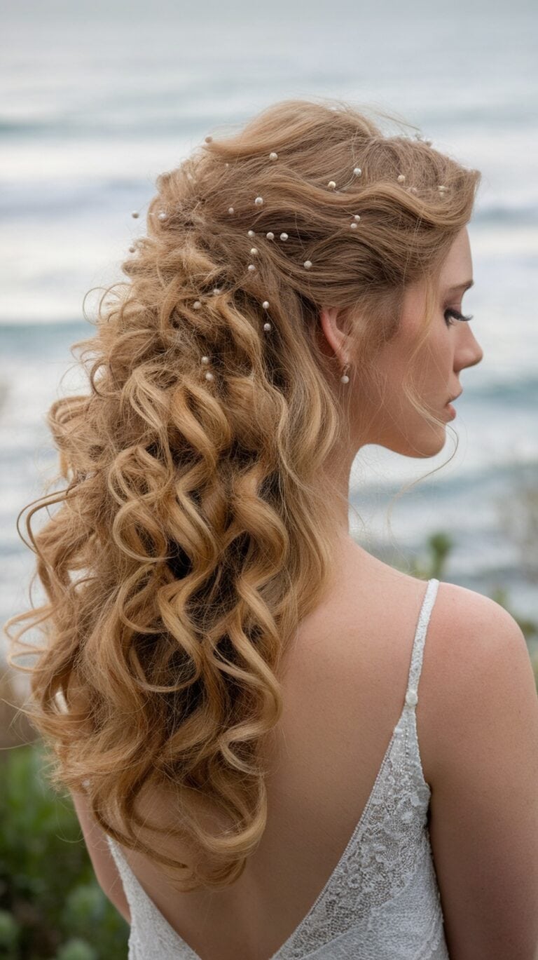 21 Stunning Beach Wedding Hair Ideas for Curly Hair