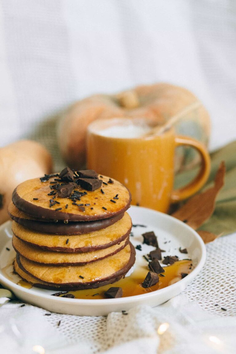 Pumpkin Pancakes with Chocolate